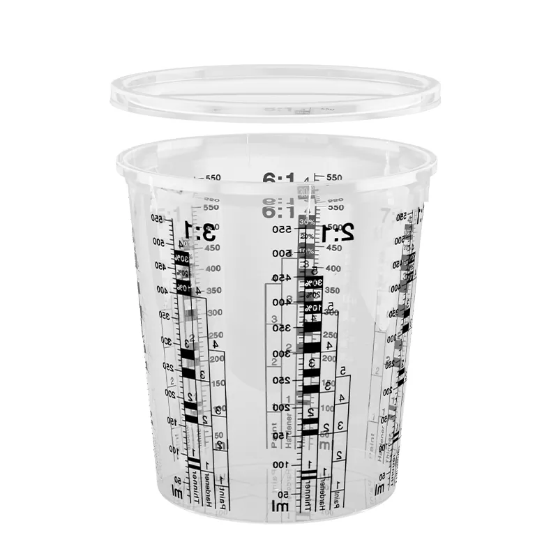 680ml PP 뚜껑이있는 자동차 페인트 믹싱 컵